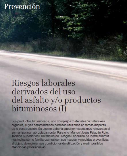 RIESGOS LABORALES derivados del USO del ASFALTO y-o PRODUCTOS BITUMINOSOS - 01